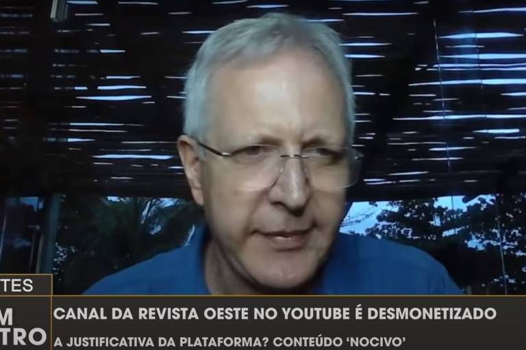 YouTube corta publicidade do canal Oeste, ancorado por Augusto Nunes