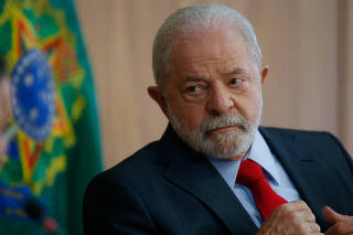 O presidente Luiz Inácio Lula da Silva, durante café da manhã com jornalistas no Palácio do Planalto
