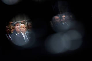 U.S. President Biden attends a memorial service for former Defense Secretary Carter in Washington