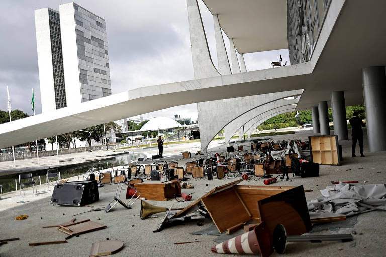 Palácio do Planalto na última segunda-feira (9), um dia depois do ataque de golpistas 