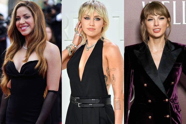 Shakira, Miley Cyrus, SZA e Taylor Swift atacam ex em letras; veja divas vingativas