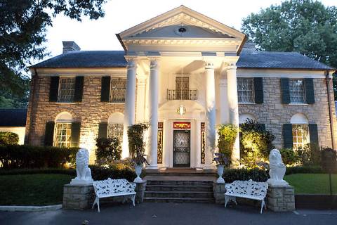 Graceland, a residência de Elvis Presley em Memphis, no Tennessee