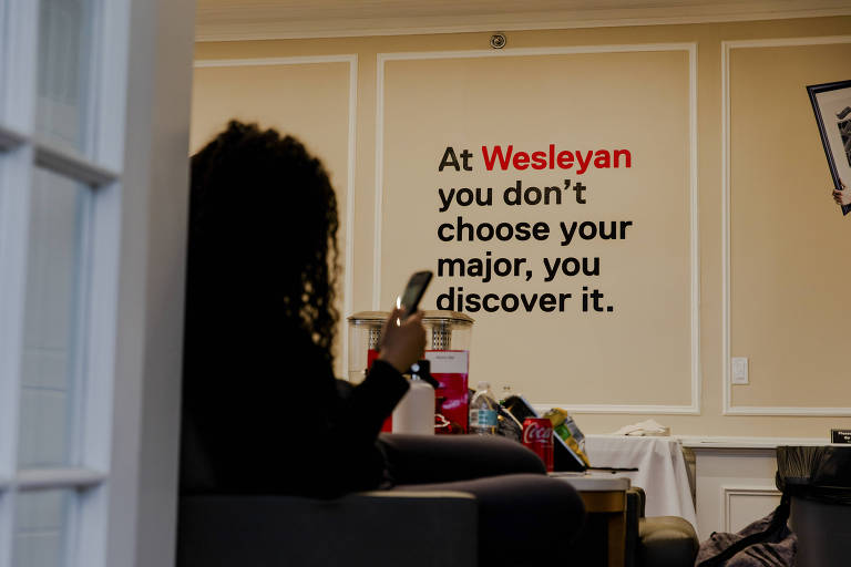 Sala da Wesleyan University, em Middletown, nos EUA 