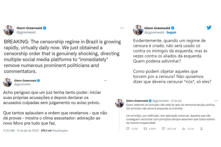 Glenn Greenwald critica ações de Alexandre de Moraes