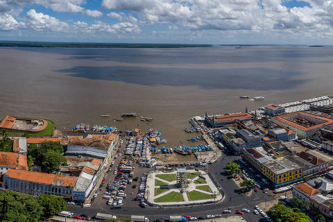 Vista aérea da cidade de Belém, que investe em projetos para melhorar a qualidade de vida da população e tornar a cidade mais sustentável