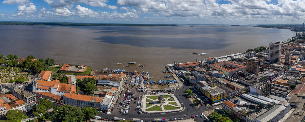 Vista aérea da cidade de Belém, que investe em projetos para melhorar a qualidade de vida da população e tornar a cidade mais sustentável