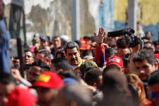 Venezuela's President Maduro attends a rally marking the anniversary of the ending of Marcos Perez Jimenez's dictatorship, in Caracas