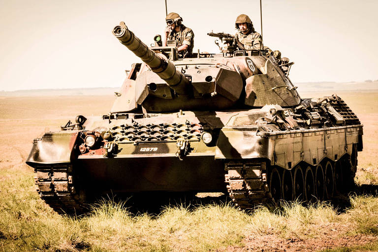 Tanque Leopard-1A5BR do Exército Brasileiro durante exercício no Rio Grande do Sul