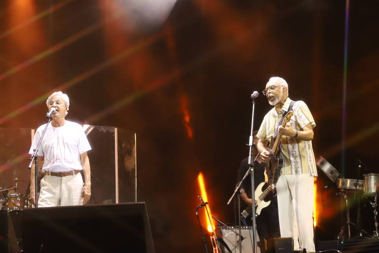 Caetano Veloso e Gilberto Gil no Festival de Verão