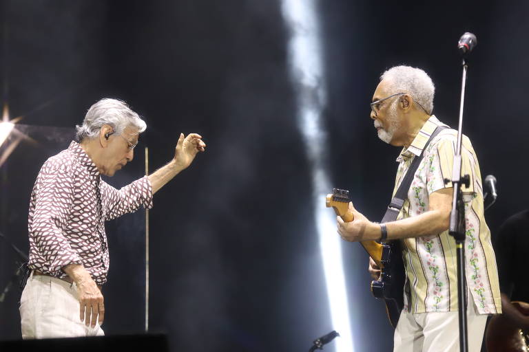 Caetano Veloso e Gilberto Gil no Festival de Verão