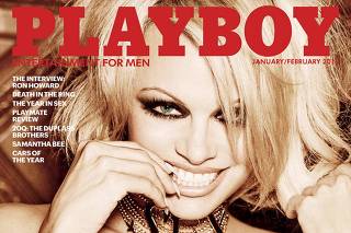 Handout of Playboy magazine's January/February 2016 edition cover featuring Pamela Anderson