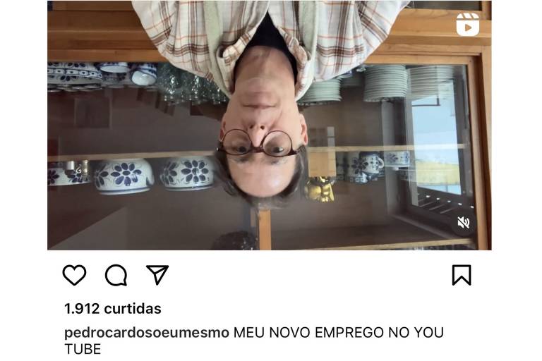 Pedro Cardoso publica vídeos de ponta de cabeça no Instagram