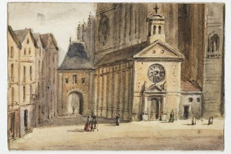 A igreja Saint-Jean-le-Rond, em Paris, que ficava colada à Notre Dame