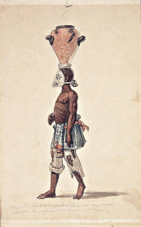 Escravo chamado de "tigre" em pintura do francês Debret