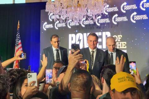 Bolsonaro em evento com apoiadores em Miami