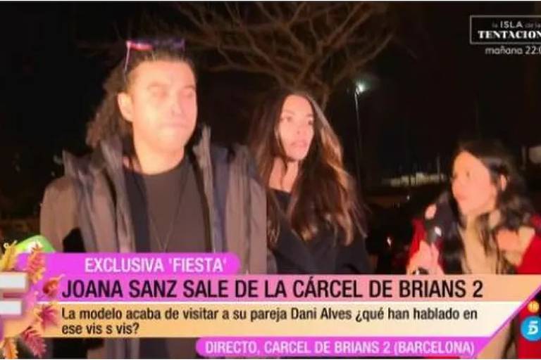 Joana Sanz visita Daniel Alves na prisão