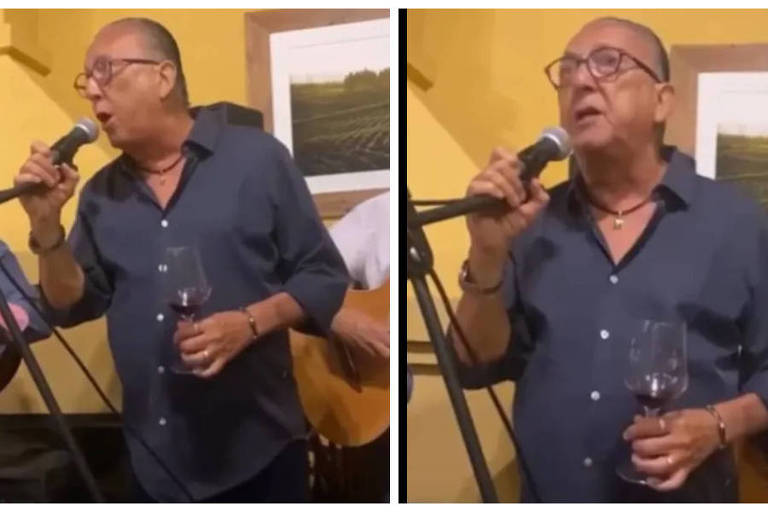 Galvão Bueno canta em restaurante no RS: 'Ser gaúcho é ser diferente'