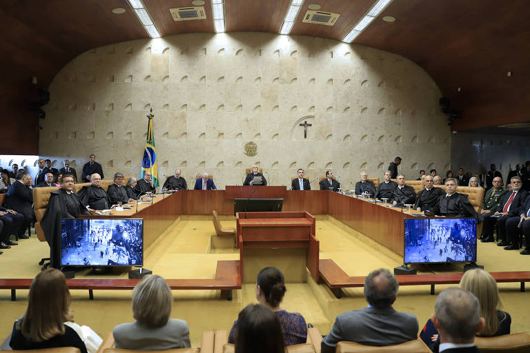 Plenário do STF (Supremo Tribunal Federal) em sessão de abertura do ano judiciário de 2023, em Brasília