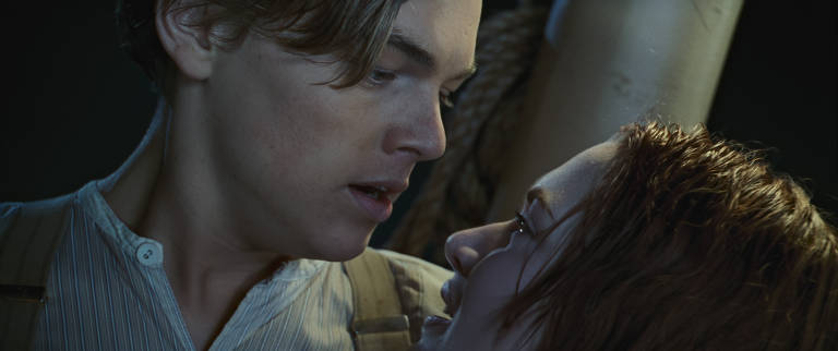 Kate Winslet e Leonardo DiCaprio no filme "Titanic", de James Cameron
