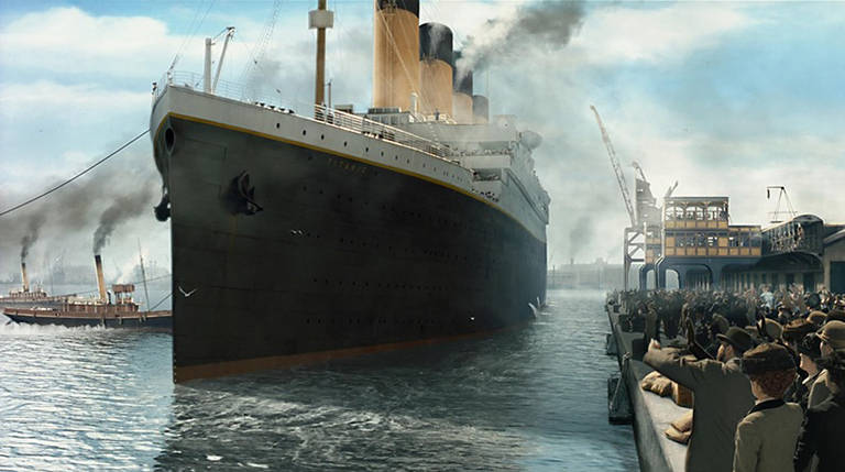 ** A1mbi** Cenas do Titanic da obra de James Cameron lançado no cinema em 1998.Credito Divulgaçao