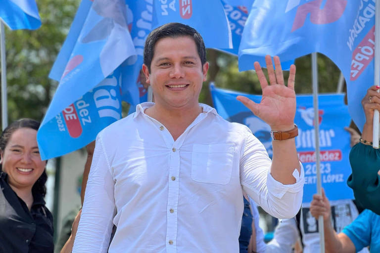 O candidato Omar Menéndez, que foi assassinado na véspera de eleição no Equador
