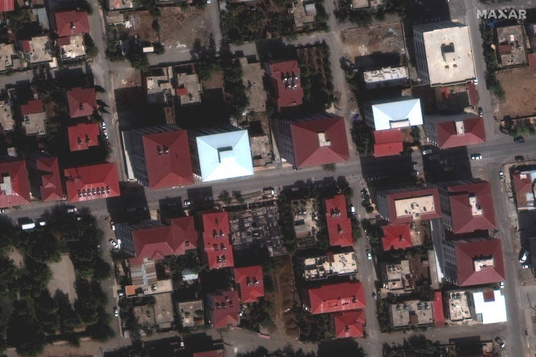 Bairro residencial da cidade de Islahiye, na Turquia, antes de terremoto