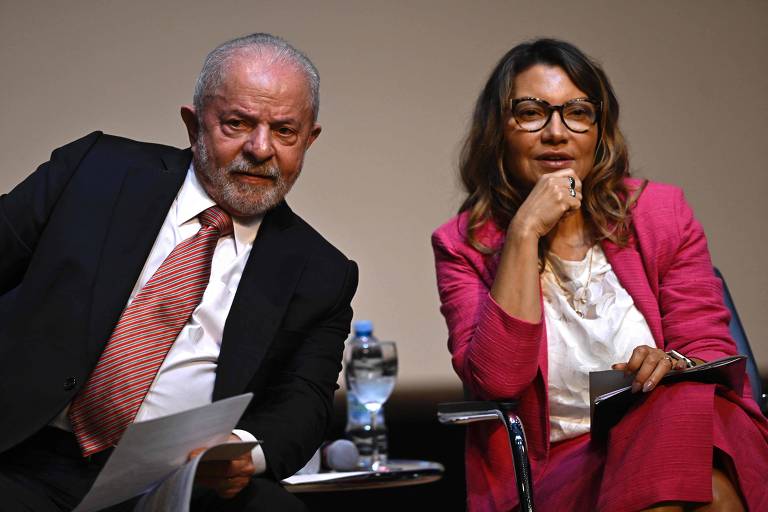 O presidente Lula e a primeira-dama Janja da Silva
