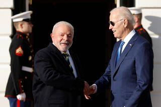 U.S. President Joe Biden and Brazilian President Luiz Inacio Lula da Silva meet in Washington