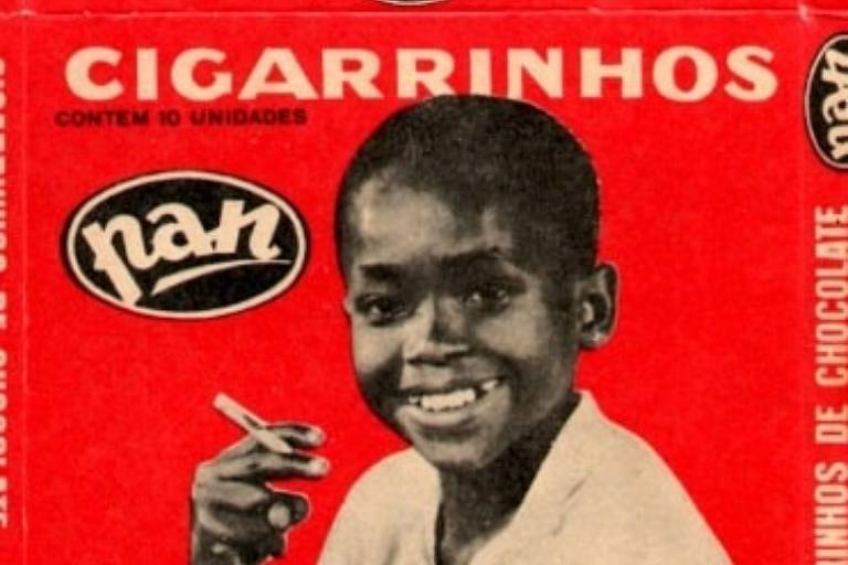 Paulo Pompeia quando fez a campanha dos cigarrinhos de chocolate Pan