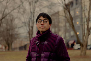 Yusuke Narita, an assistant professor of economics at Yale, who said that his comments about euthanasia and mass suicide as ways to deal with Japan?s rapidly aging society had been taken out of context, in New Haven, Conn., Feb. 4, 2023. (Bea Oyster/The New York Times)