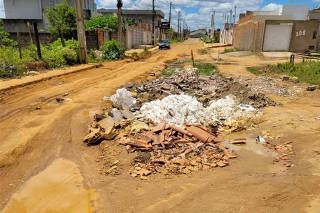 Pavimentação com falhas em cidades da Bahia