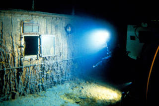 A handout image from a rare dive at the resting place of the Titanic's wreck