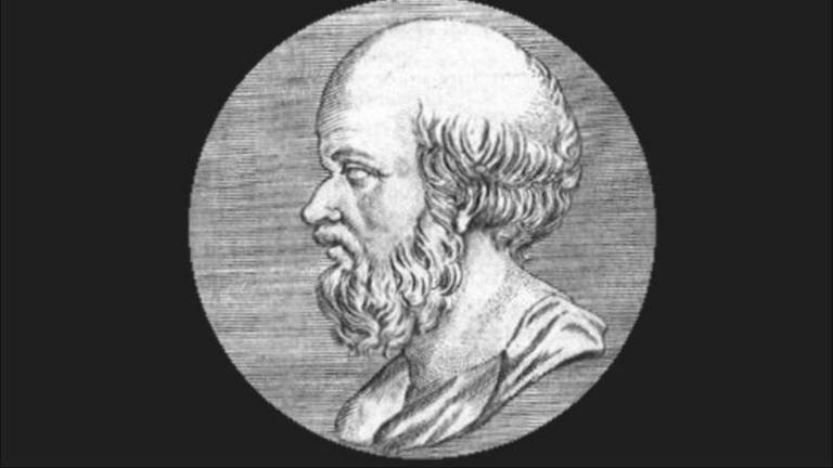 Retrato desenhado de Eratóstenes de Cirene, que foi filósofo, matemático, gramático, poeta, geógrafo, bibliotecário e astrônomo