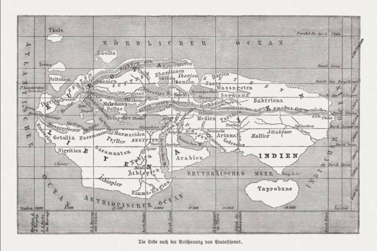 Mapa-múndi segundo Eratóstenes de Cirene