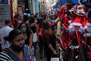 FILE PHOTO: Shopping street in Sao Paulo