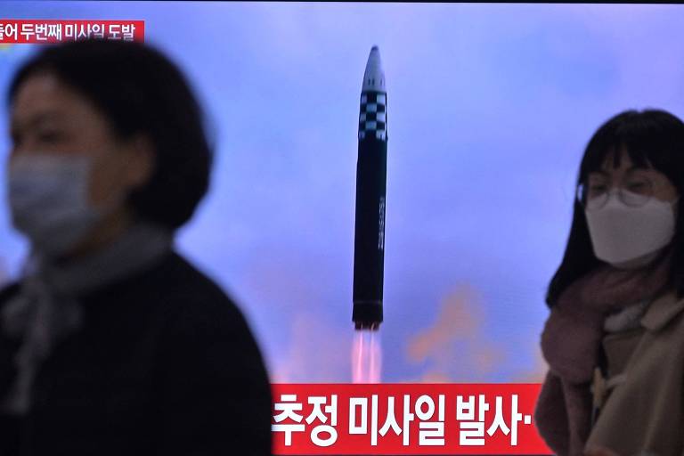 Regime de Kim Jong-un lança míssil antes de exercícios entre EUA e Coreia do Sul