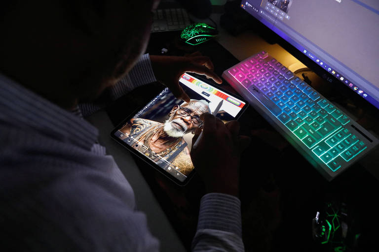 Artista da Nigéria usa inteligência artificial para criar imagens de idosos de países da África