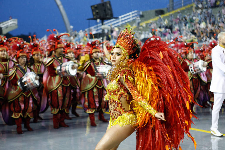Dragões da Real no desfile do grupo Especial de São Paulo em 2023