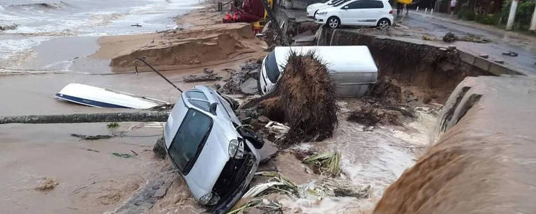 Chuvas provocam morte, interdição de estrada e calamidade pública no Litoral