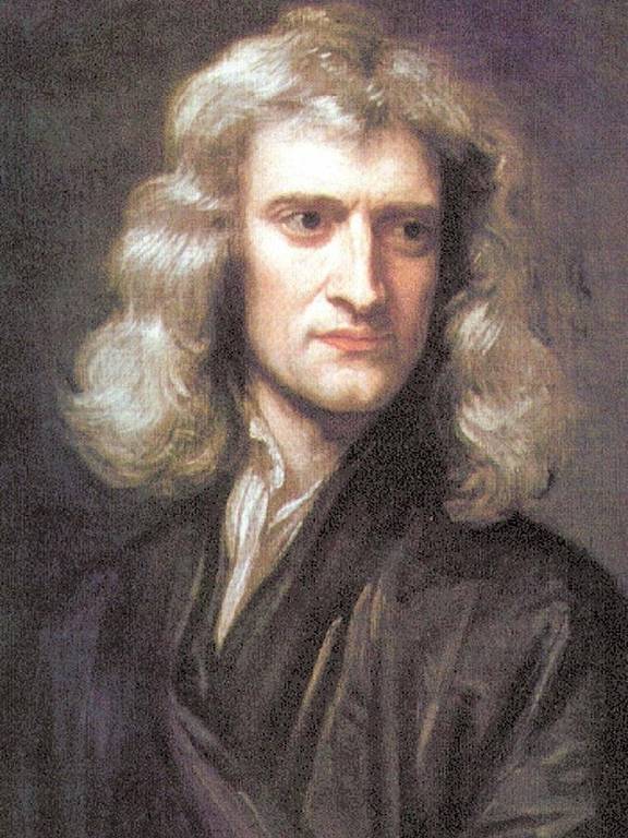 Retrato do físico inglês Isaac Newton 