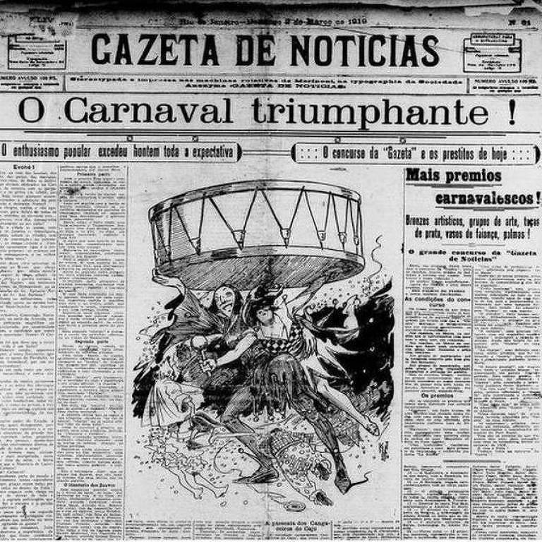 Desfile dos Democráticos nas ruas do Rio em 1919