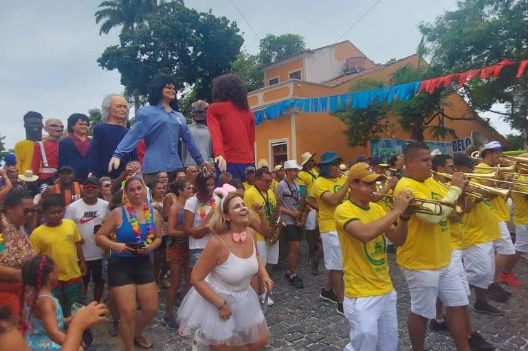 Bonecos gigantes no Carnaval de Olinda