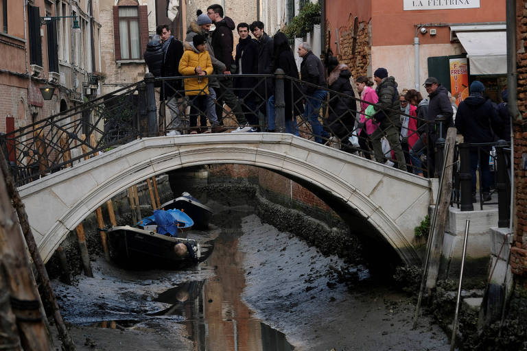 Canais de Veneza secam enquanto Itália enfrenta novo alerta de estiagem
