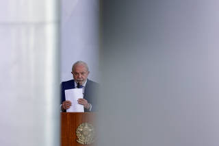 Brazil's President Luiz Inacio Lula da Silva attends a ceremony to announce the new values and the expansion of scholarships for the programs CAPES, CNPq and the Permanence Scholarship Program, in Brasilia