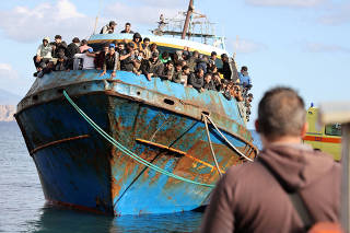 FILE PHOTO: Migrant rescue operation off the island of Crete