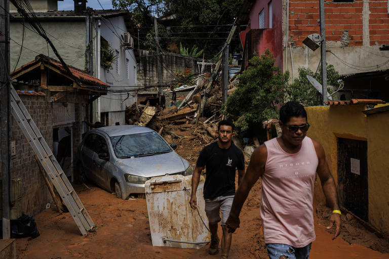 O rastro de destruição das chuvas que atingiram São Sebastião, no litoral de SP