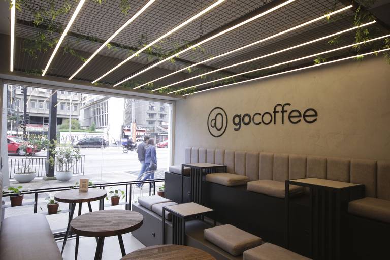 Ambiente da Go Coffe, cafeteria que ganhou unidade na avenida Paulista