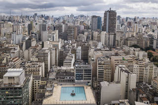 Vista aérea da região central de São Paulo