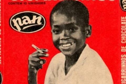 Paulo Pompeia quando fez a campanha dos cigarrinhos de chocolate Pan
