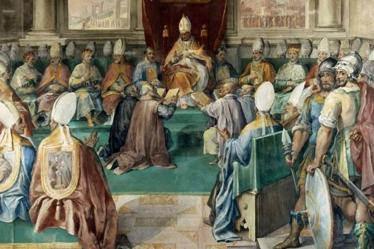 O caso de Marguerite Porete foi discutido no Concílio de Viena, na Áustria, que condenou as beguinas como hereges (Concílio de Viena, de Cesare Nebbia)
